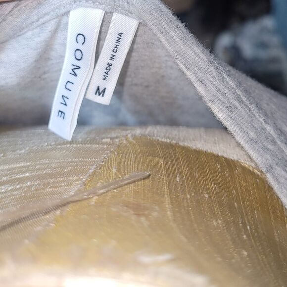 Comune Women's Detroit Rock City Grey Sleeveless Top Size Medium - Picture 2 of 2